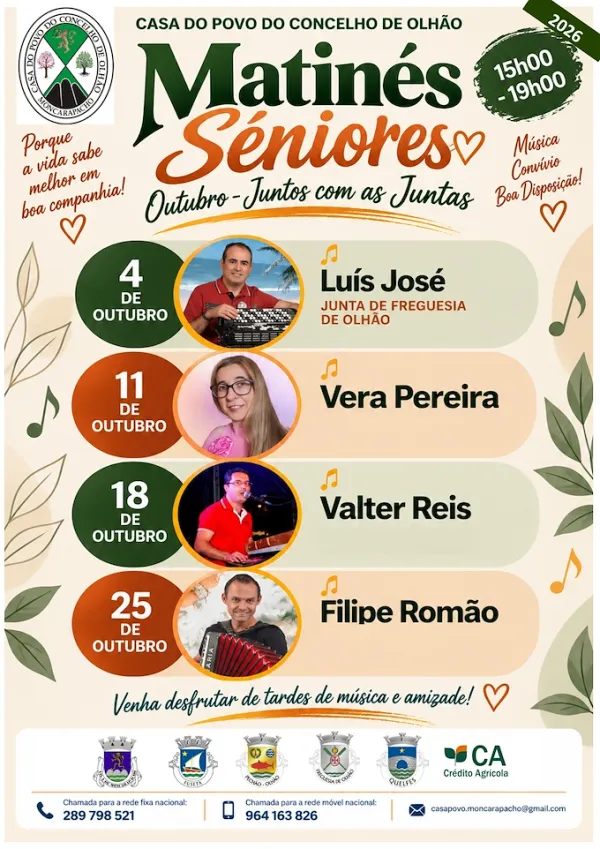Matinés Séniores - Outubro